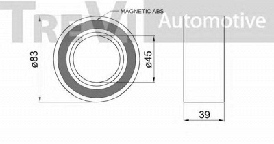 TREVI AUTOMOTIVE wb2271 -  Комплект подшипника ступицы колеса